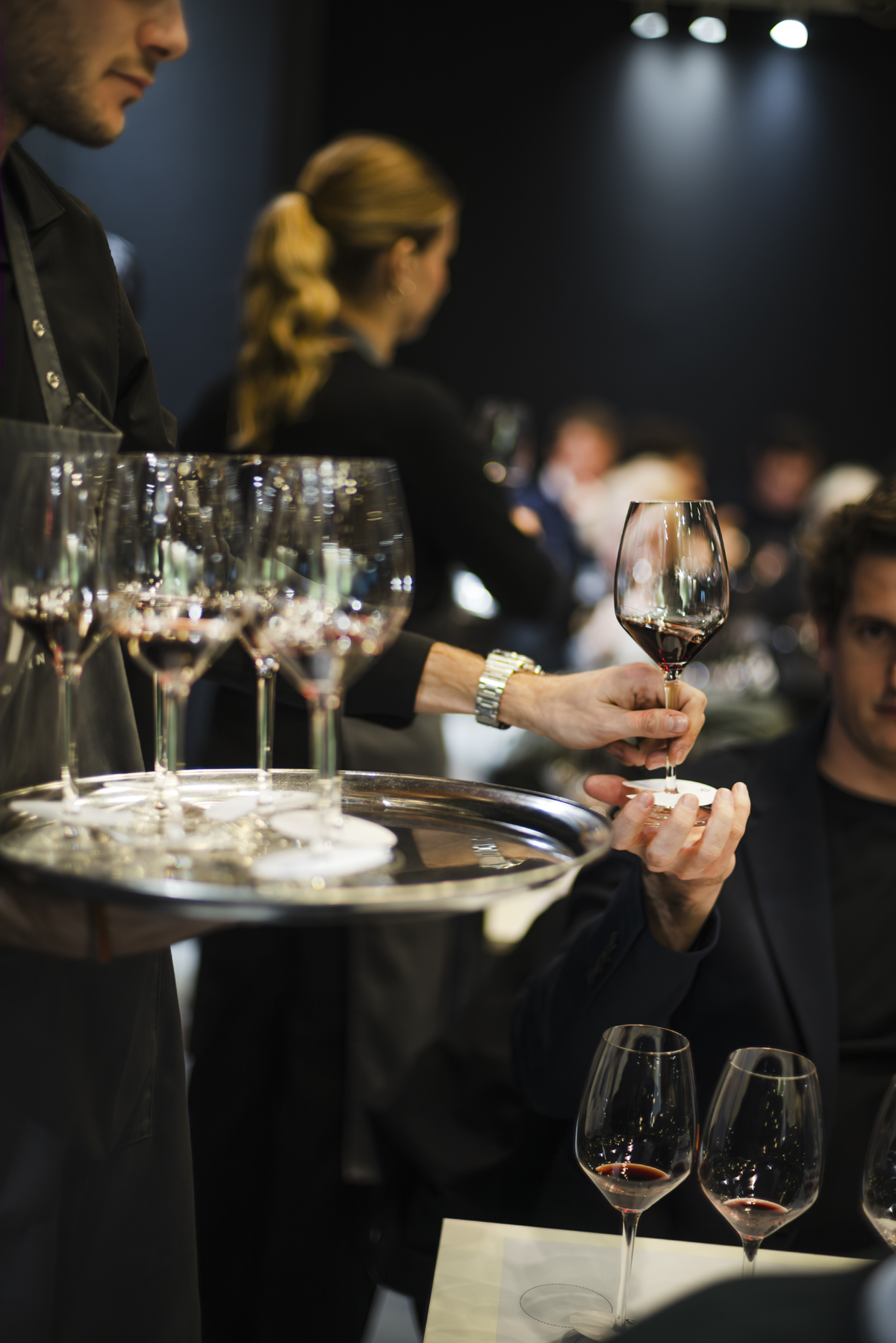 Service du vin lors d’une masterclass du Grand Tasting